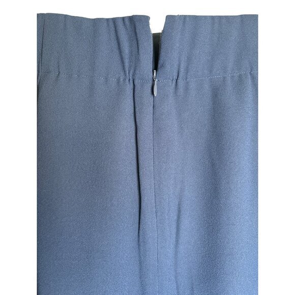 J Crew Ruffle Pencil Skirt in 365 Crepe Navy Blue Size 10 Career Professional NW - Picture 7 of 9